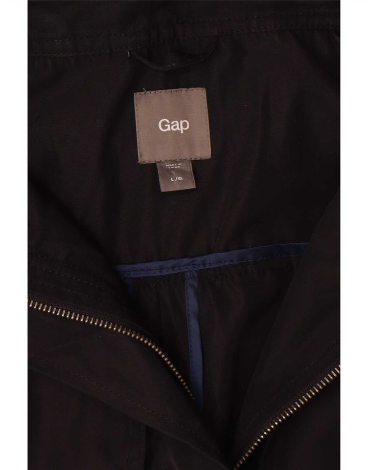 Gap Damska kurtka typu parka z kapturem, oversize UK 16, duża, czarna Poliester