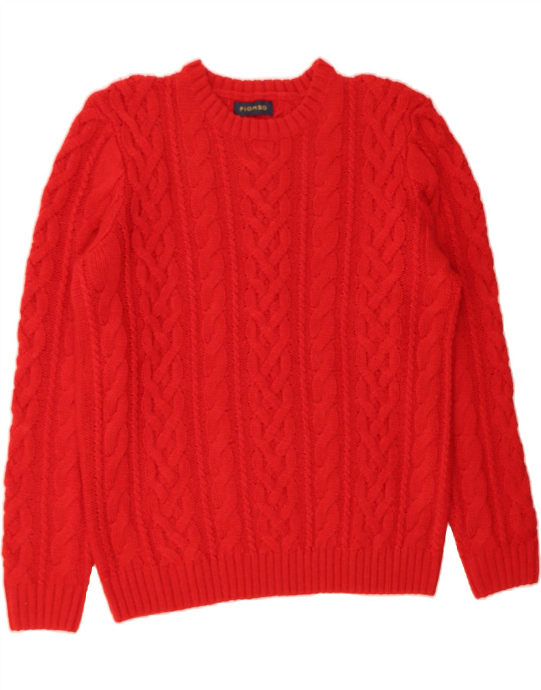 PIOMBO Mens Crew Neck Jumper Sweater XL Red Acrylic Vintage Piombo and Second-Hand Piombo from Messina Hembry 