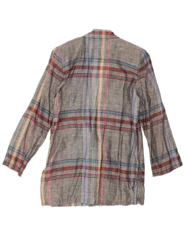 Damska marynarka Incom Longline Double Breasted Jacket IT 42 w średnią szarą kratę