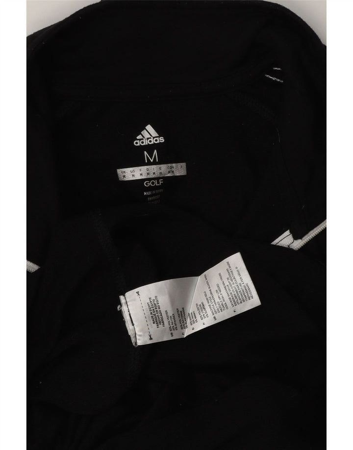 Dres męski Adidas z zamkiem błyskawicznym na szyi, średni czarny poliester