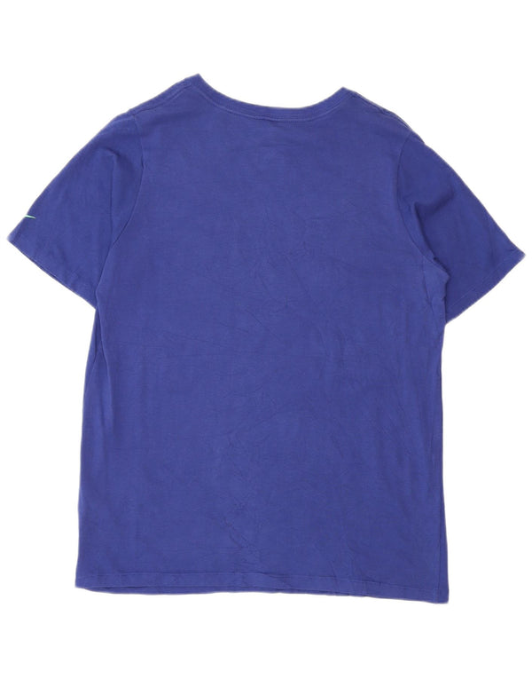 Damska koszulka Nike Athletic Cut Graphic Top UK 18 XL, niebieska, bawełniana