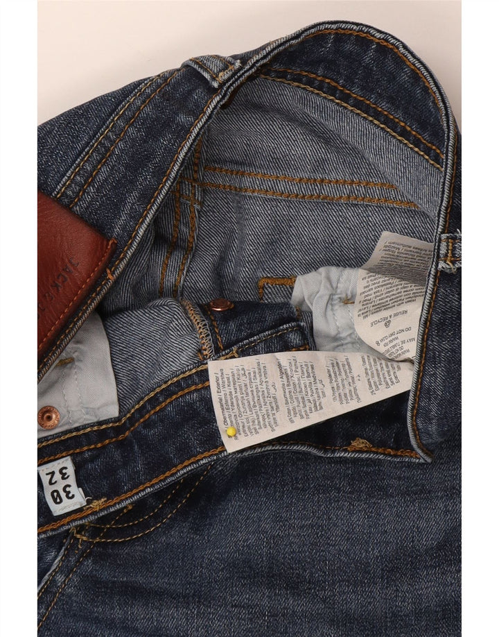 Męskie proste dżinsy Jack & Jones W30 L32 Niebieskie bawełniane