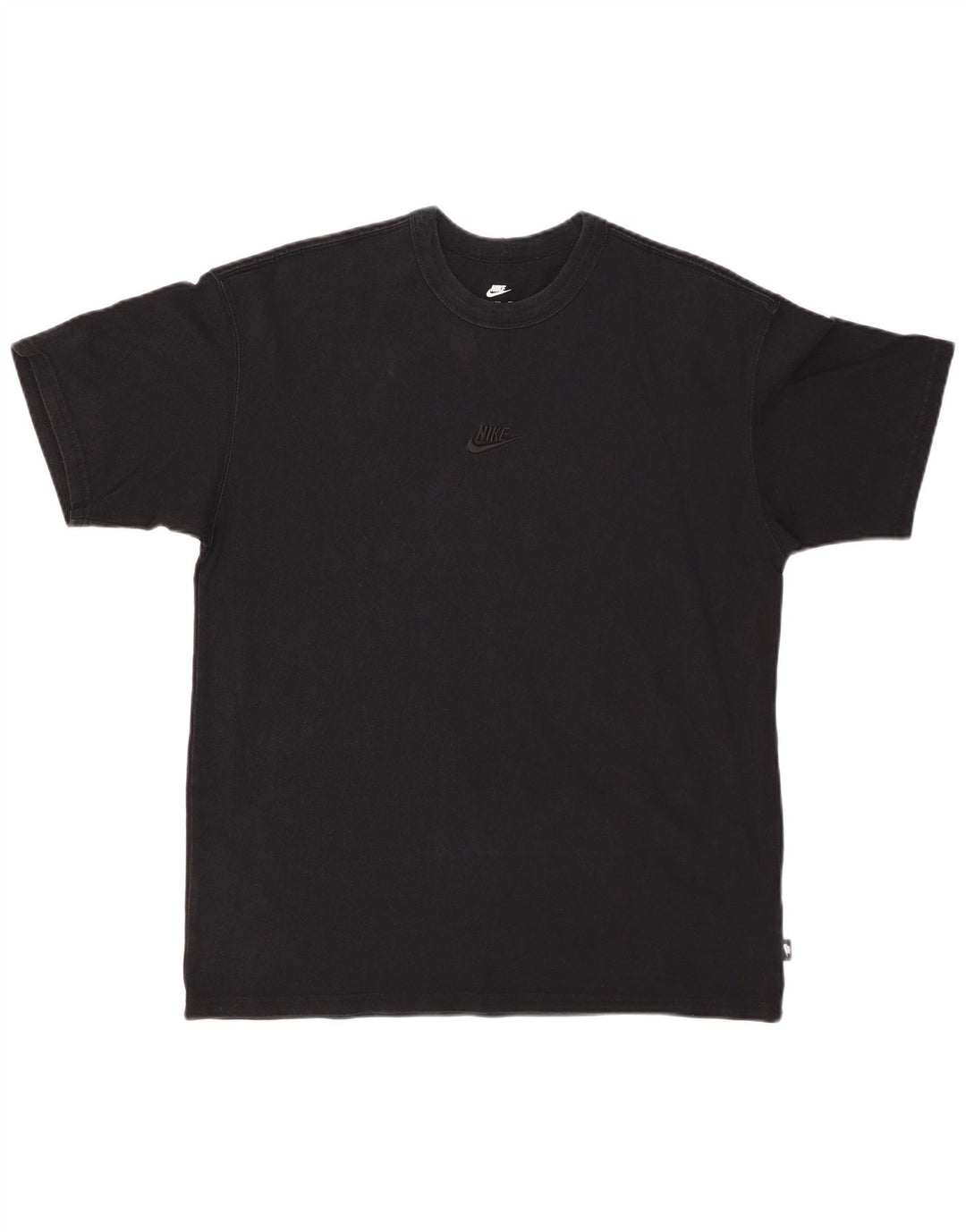 Męski T-shirt NIKE o luźnym kroju, średni czarny, bawełniany