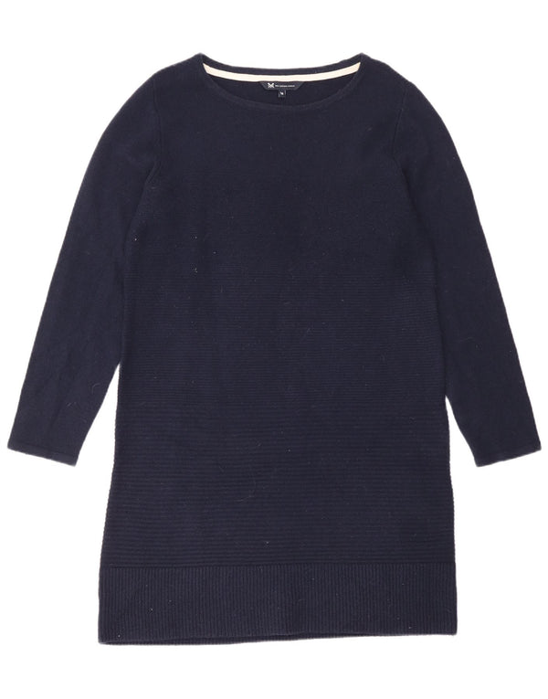 Crew Clothing Damska sukienka sweterkowa z długim rękawem UK 16, duża, granatowa