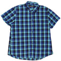 Męska koszula z krótkim rękawem Angelo Litrico, rozmiar 45/46, 2XL, niebieska kratka