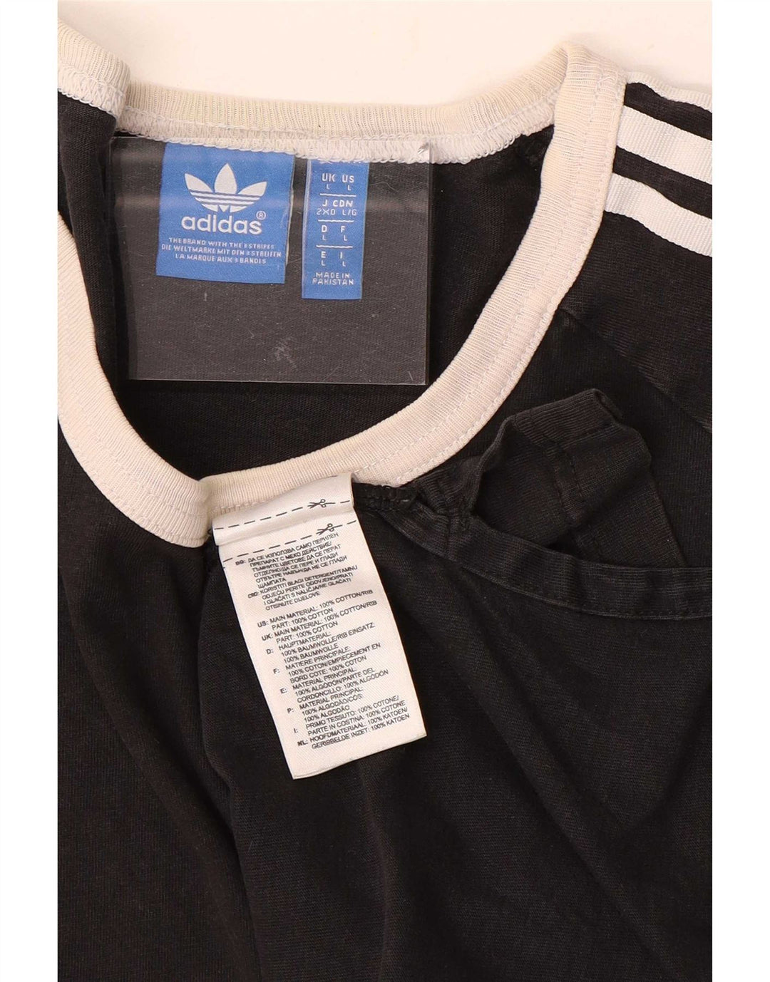 Męska koszulka Adidas z długim rękawem, duża, czarna, bawełniana z blokami kolorów