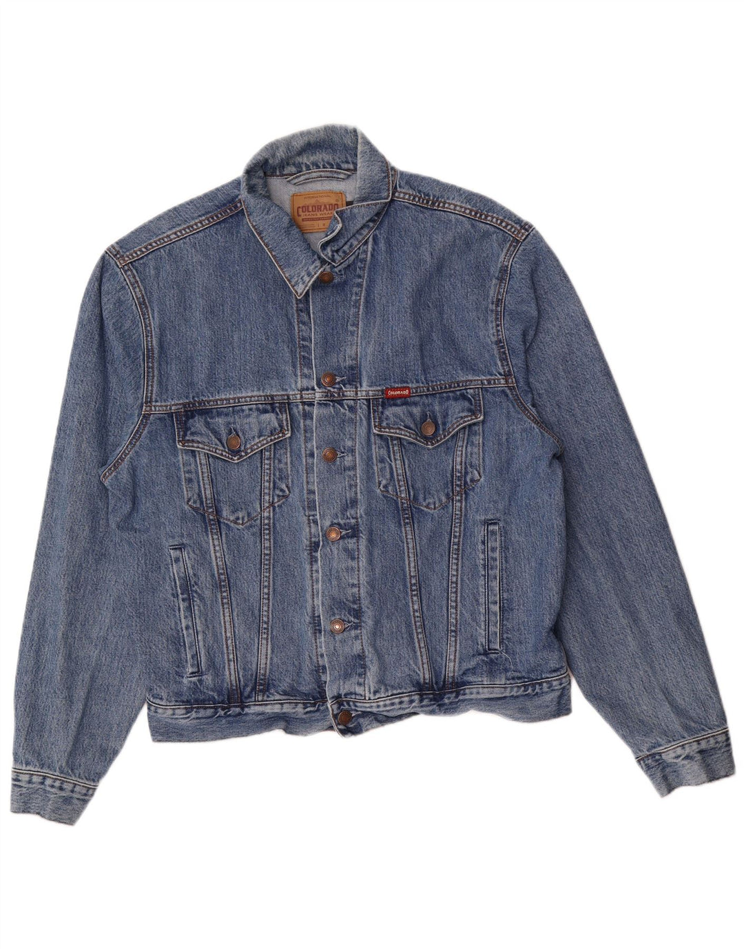Męska kurtka dżinsowa Colorado UK 42 XL, niebieska, bawełniana