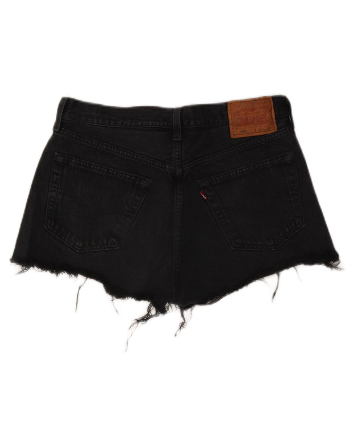 Damskie spodenki jeansowe Levi's 501 z wysokim stanem W33, duże czarne