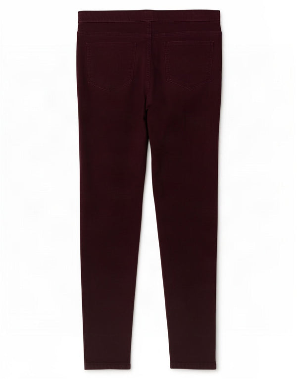 Marks & Spencer Damskie jeansy Jegging UK 16 Large W36 L28 Burgundowa bawełna