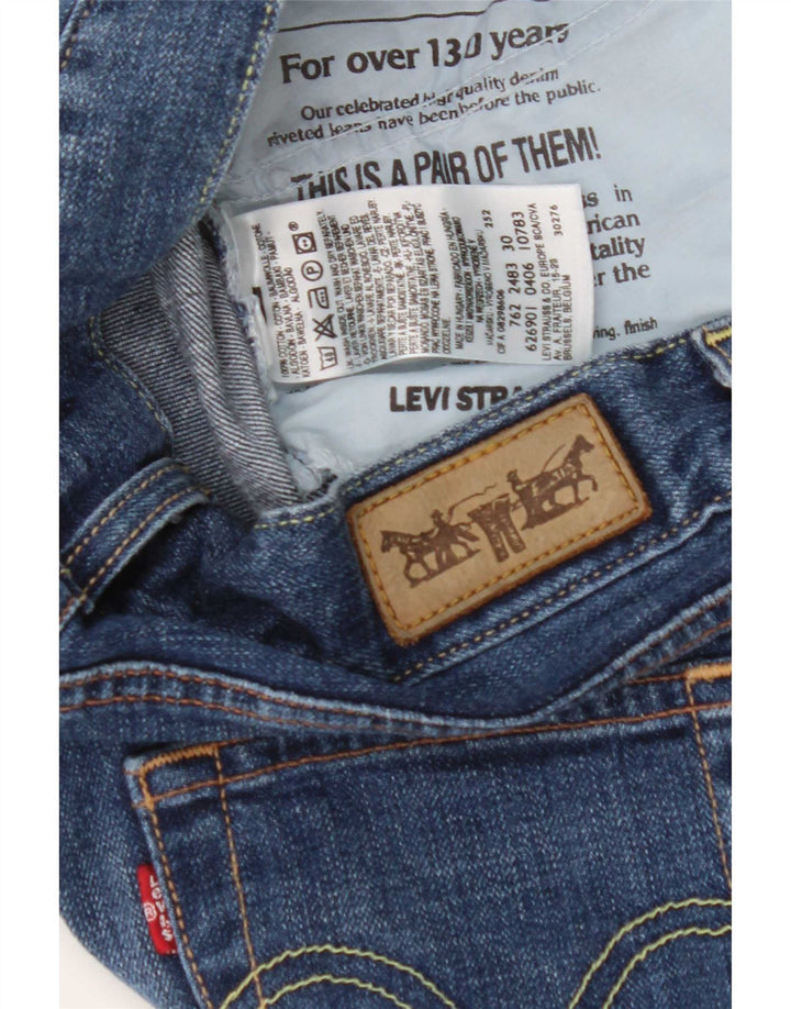 Damskie jeansy Capri Levi's W30 L18 Niebieskie bawełniane
