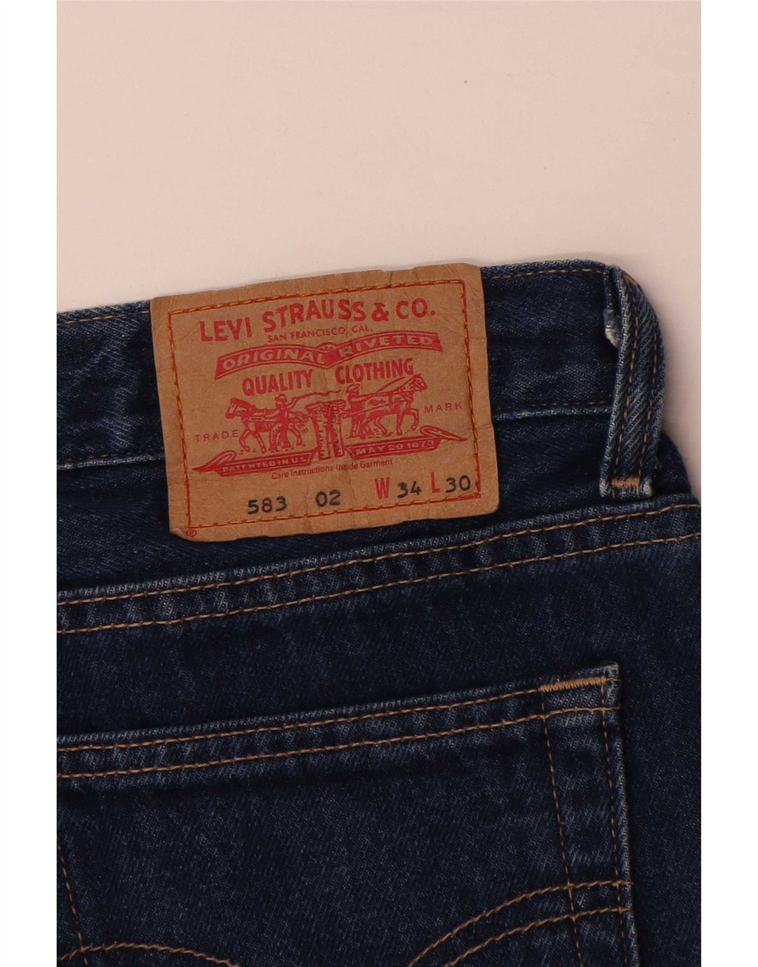 Męskie jeansy Levi's 583 Straight W34 L30 Niebieskie