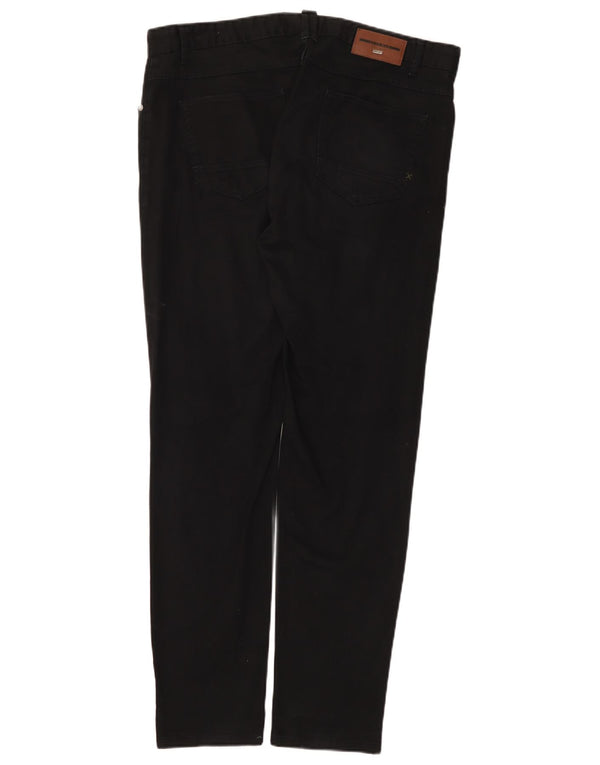Męskie spodnie typu slim casual Zara EU 46 XL W36 L31 Czarna bawełna