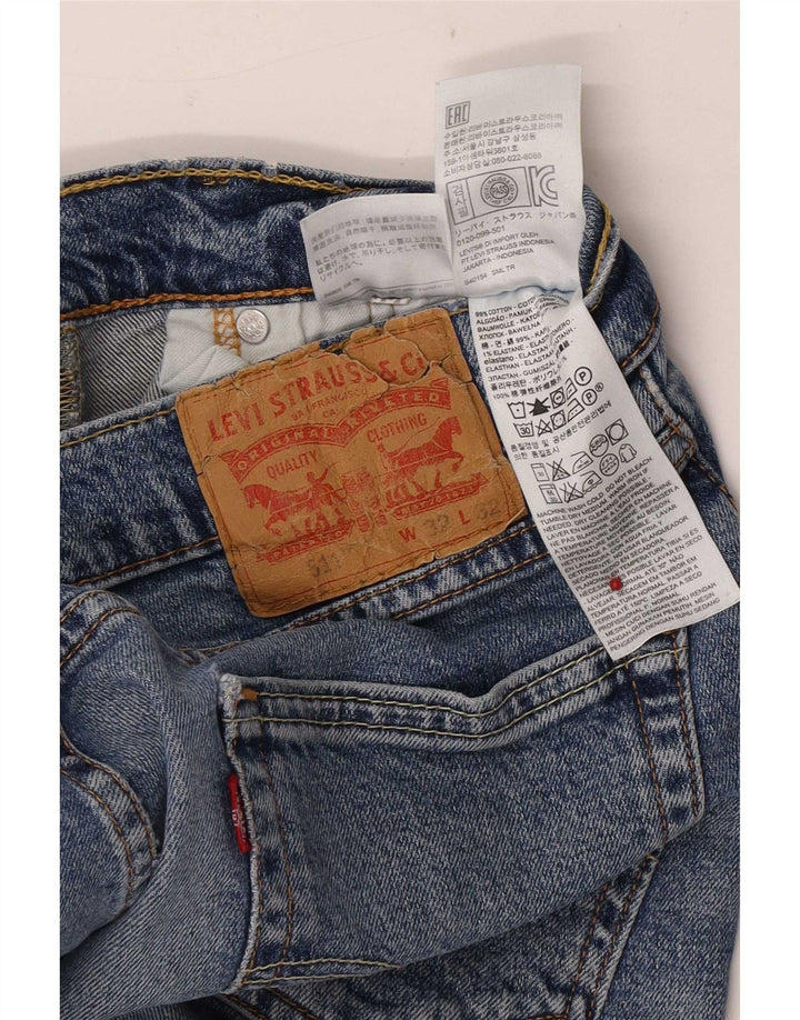 Męskie jeansy Levi's 511 Slim W32 L32 Niebieska bawełna