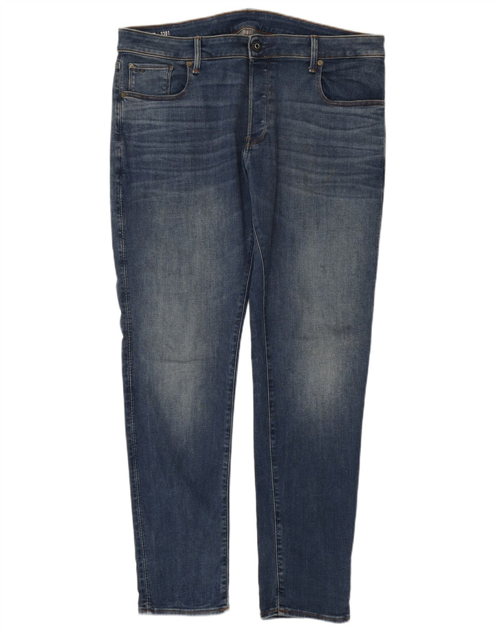 G-STAR Męskie dżinsy 3301 Slim W38 L34 Niebieska bawełna