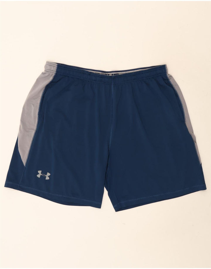 Męskie spodenki sportowe Under Armour 2XL, granatowy, poliester z blokami kolorów