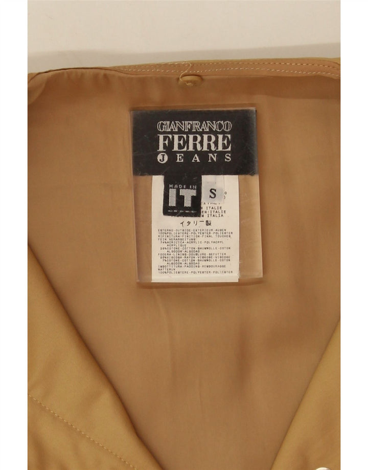 Gianfranco Ferre Damski płaszcz oversize UK 10 Small Beżowy Akryl