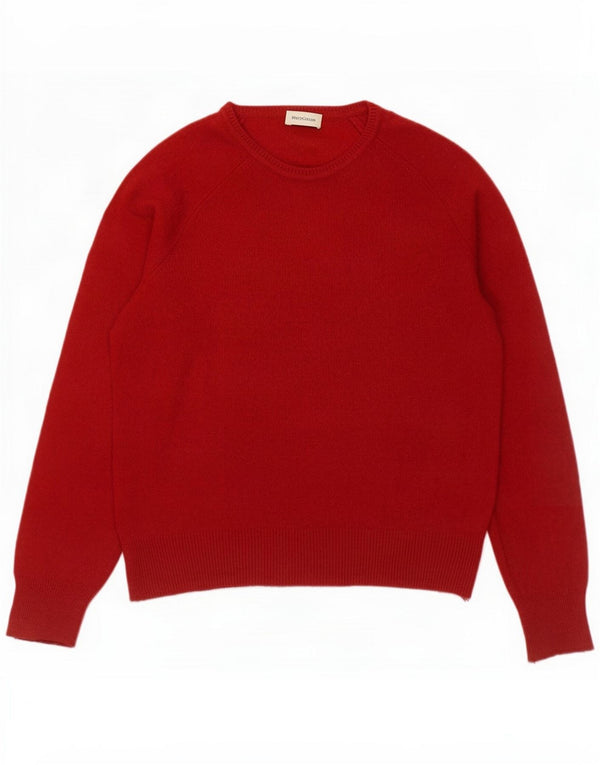 Henry Cottons Womens Crew Neck Jumper Sweater UK 10 Small Red