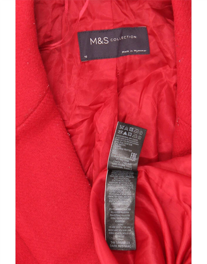 Marks & Spencer Damski płaszcz oversize z podwójnymi piersiami UK 10 Small Red