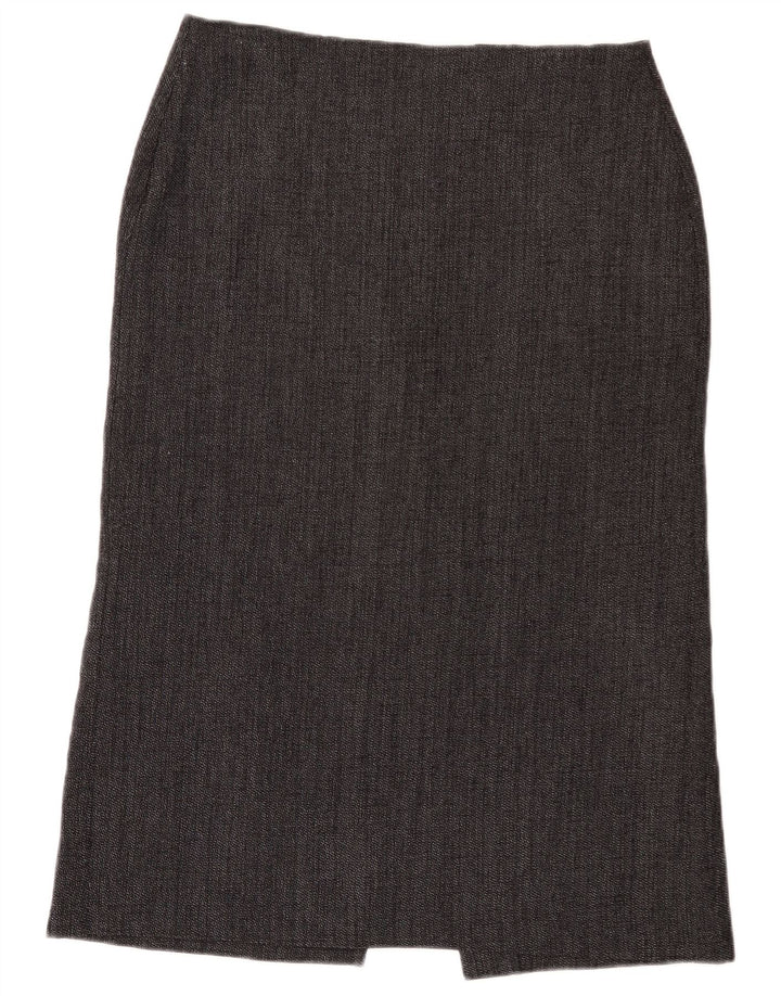 Marks & Spencer Damska prosta spódnica midi UK 14 duża W32 szara