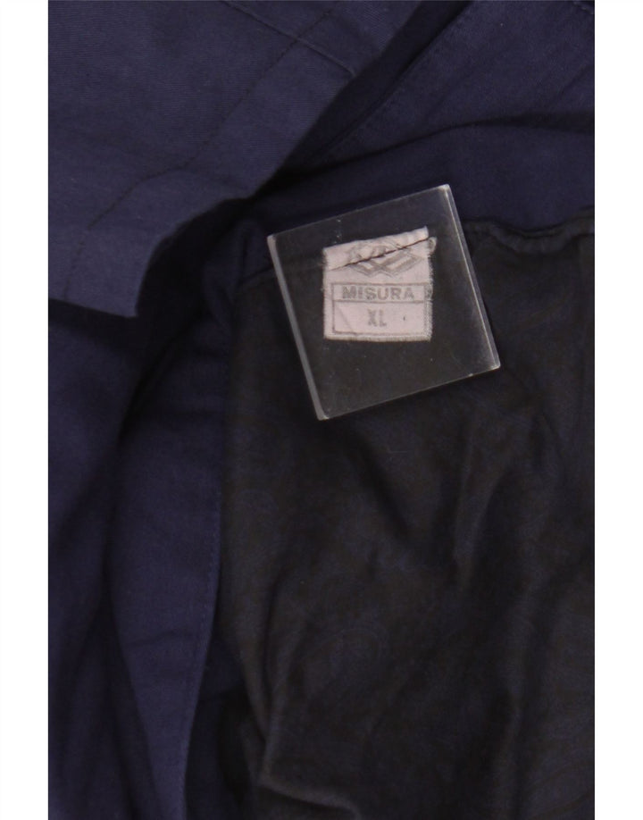 Męska marynarka zapinana na 2 guziki i rękaw 3/4, UK 42 XL, granatowa, bawełniana
