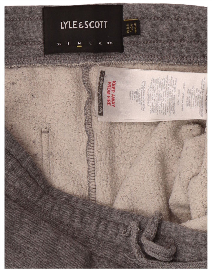 Męskie spodnie dresowe Lyle & Scott Joggersy Średnioszare, bawełniane w cętki