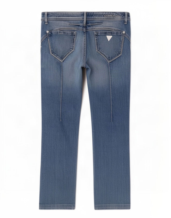 Guess Damskie Proste Dżinsy W29 L27 Niebieskie Bawełniane