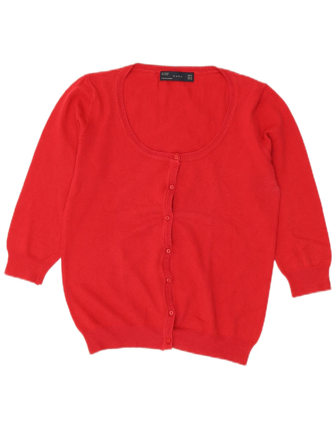 Damski sweter z rękawem 3/4 Zara UK 12, średni czerwony