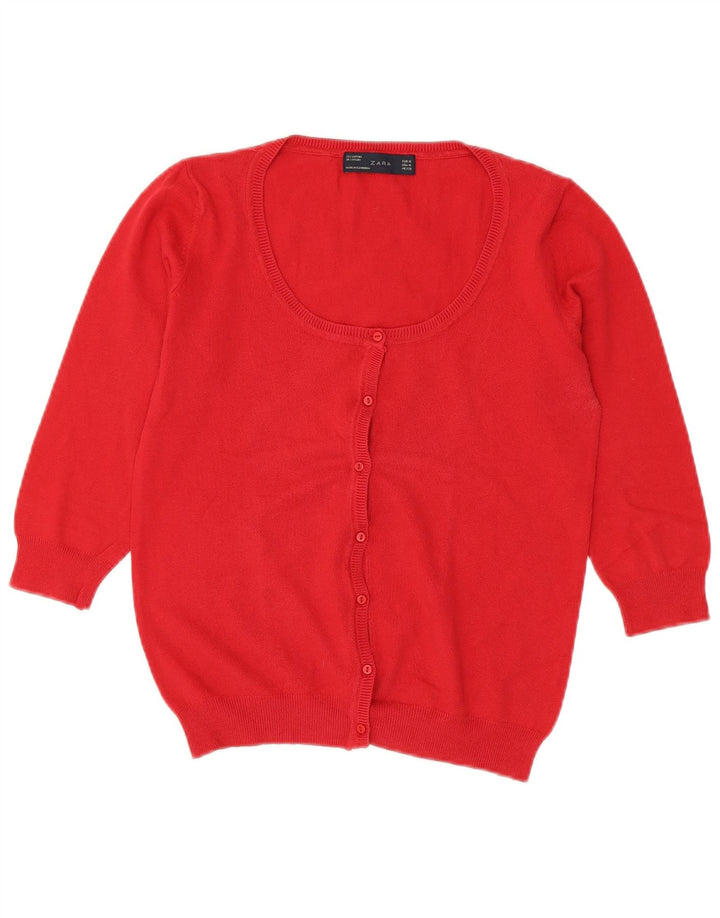 Damski sweter z rękawem 3/4 Zara UK 12, średni czerwony