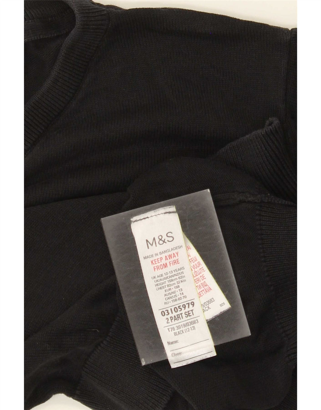 Bluza chłopięca Marks & Spencer 12-13 lat, czarna, bawełniana