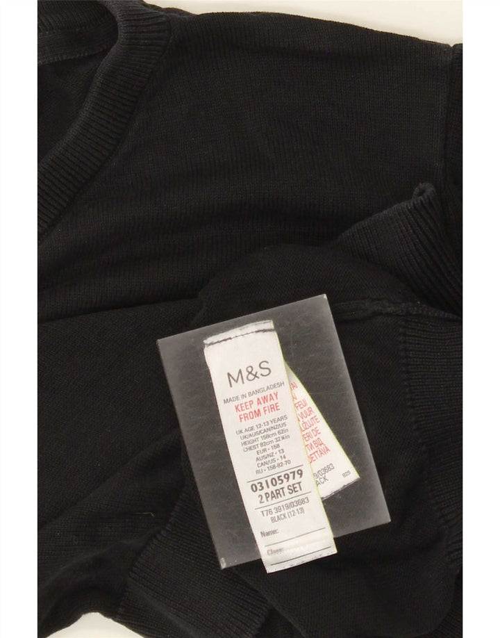 Bluza chłopięca Marks & Spencer 12-13 lat, czarna, bawełniana