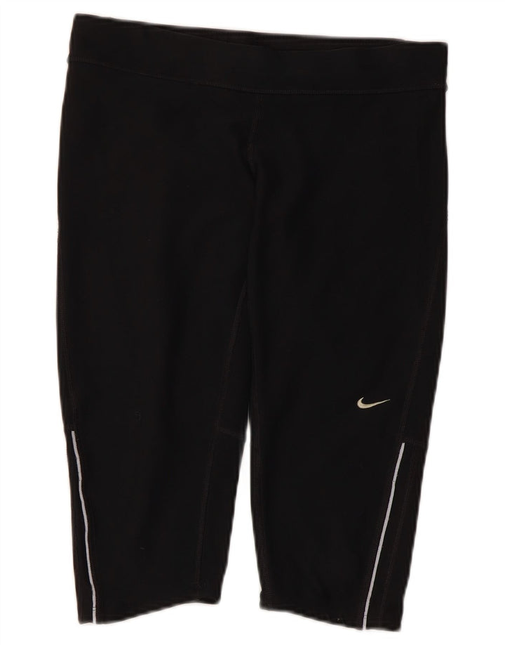 Damskie legginsy NIKE Dri Fit Capri UK 12, średni czarny poliester