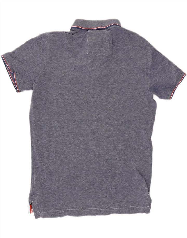 Męska koszulka polo Superdry, średnia niebieska, bawełniana