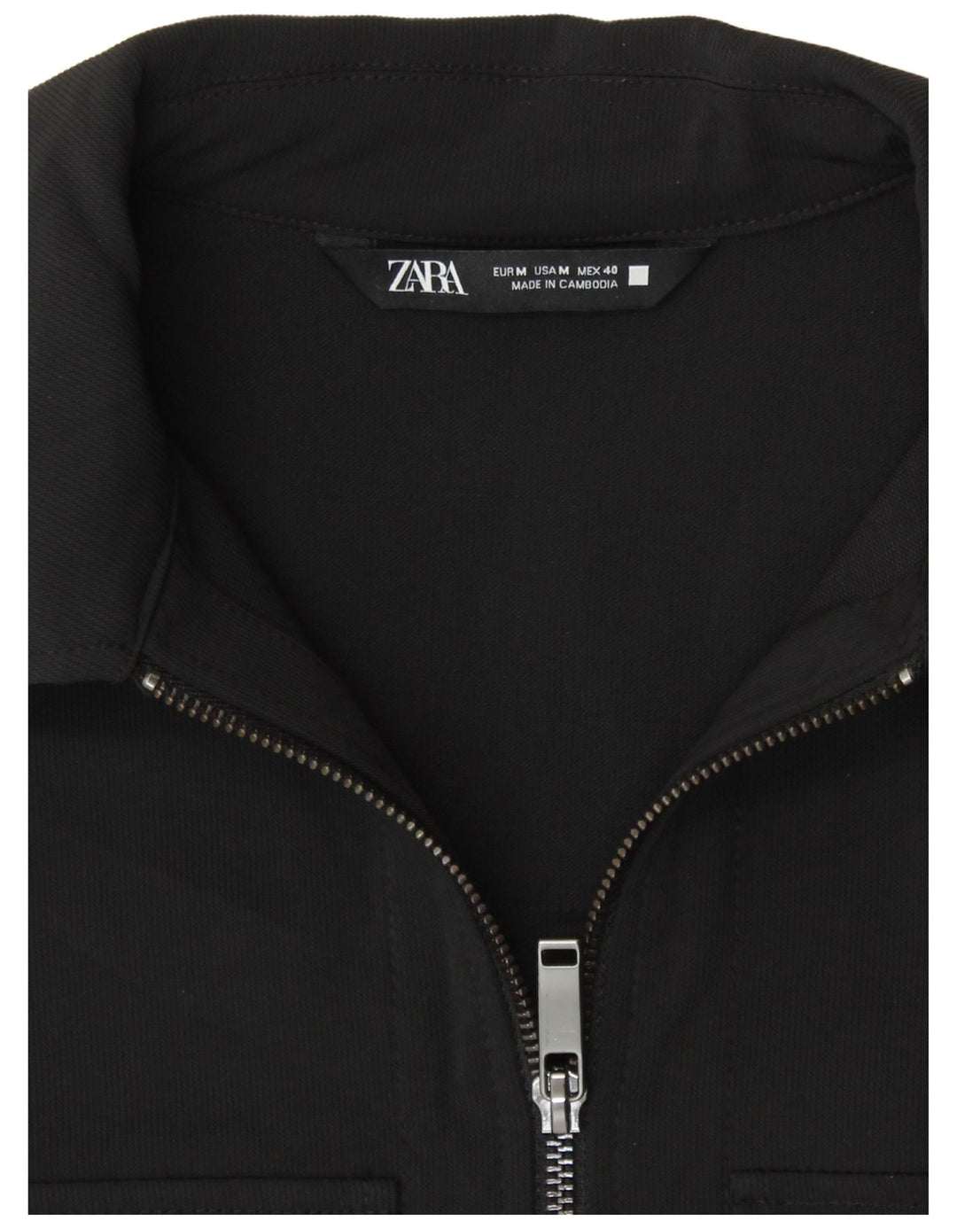 Koszula męska ZARA, średni czarny poliester