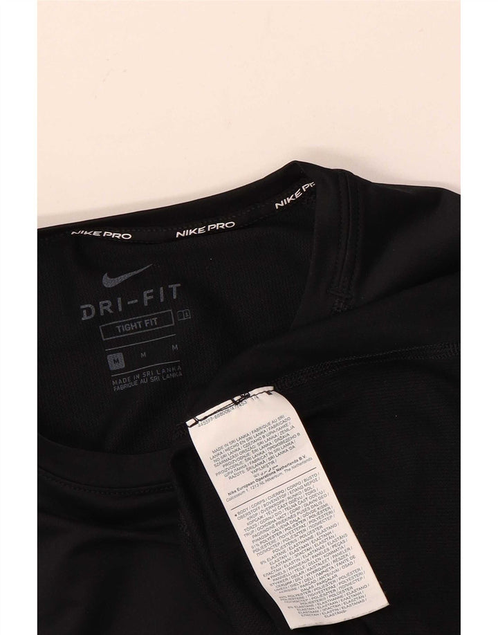 Męski T-shirt Nike o dopasowanym kroju, średni czarny poliester