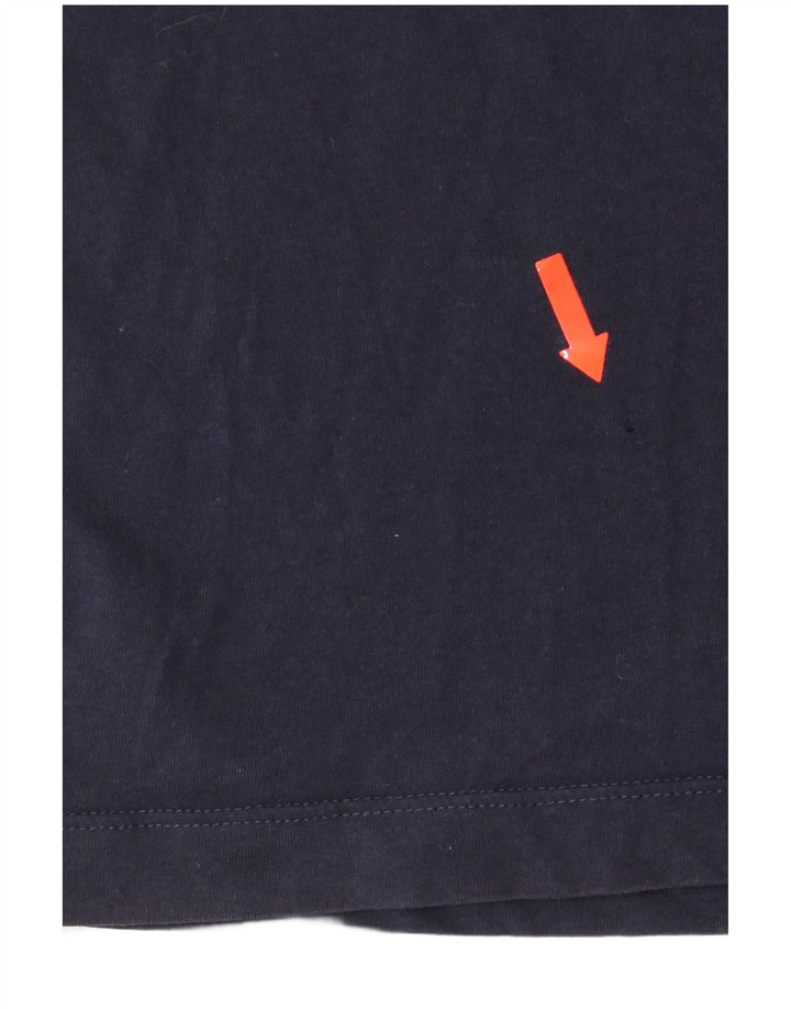 Męski T-shirt z grafiką Nike, mały, granatowy, bawełniany