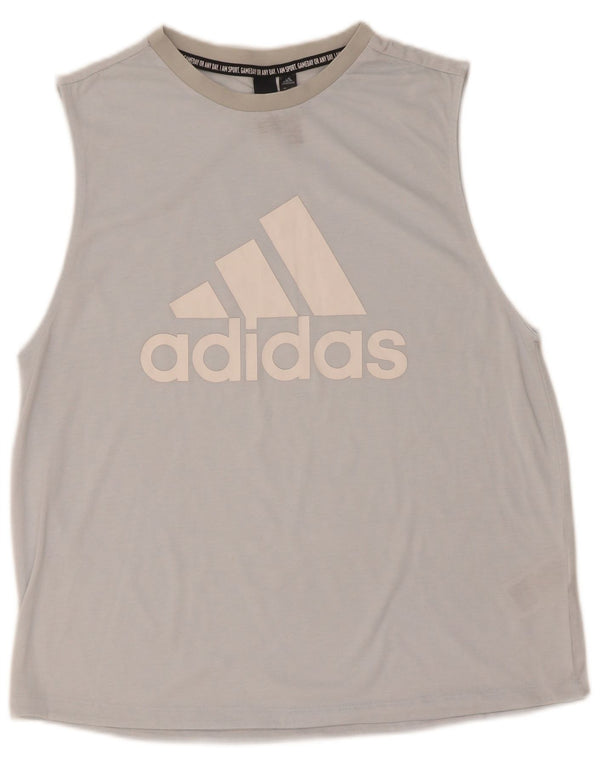 Damska kamizelka graficzna Adidas Top UK 12/14 Średni niebieski poliester
