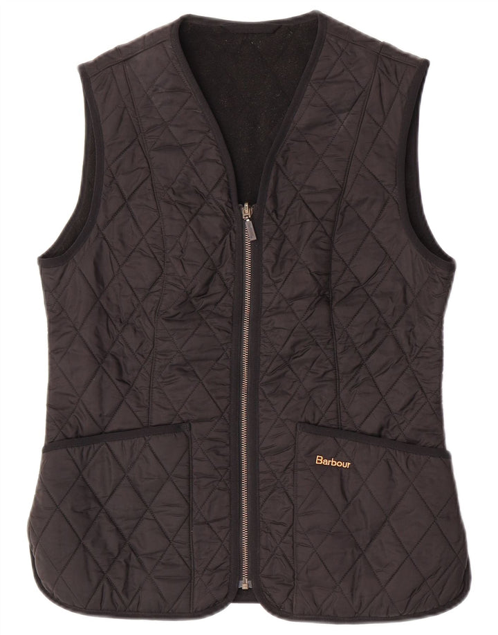 Damska pikowana kamizelka Barbour UK 10 Small, czarna, poliamid