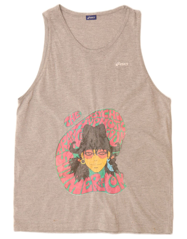 Dziewczęca kamizelka z grafiką ASICS 15-16 lat XL, szara, nakrapiana