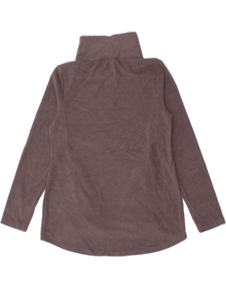 EDDIE BAUER Womens Zip Neck Fleece Jumper UK 14 Medium Grey Polyester Vintage Eddie Bauer and Second-Hand Eddie Bauer from Messina Hembry 