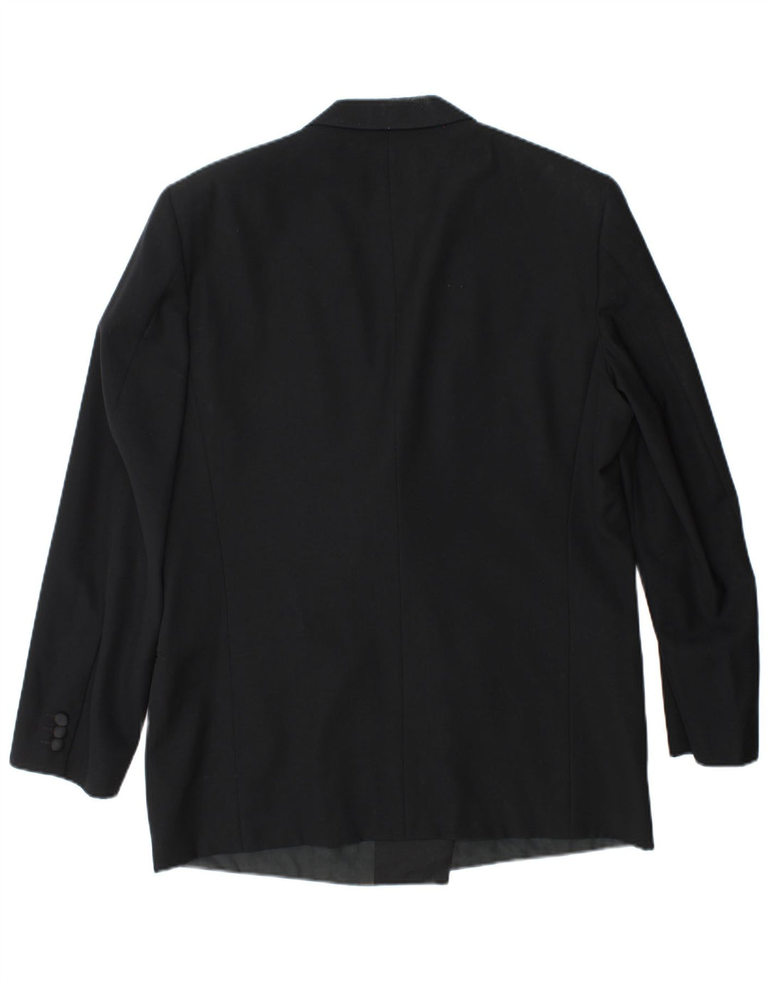 Egon Von Furstenberg Męskie UK 40 Large W32 L32 Czarna dziewicza wełna