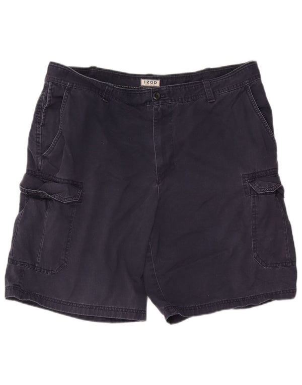 Męskie spodenki cargo Izod W38 XL, granatowe, bawełniane