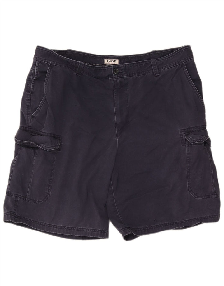 Męskie spodenki cargo Izod W38 XL, granatowe, bawełniane