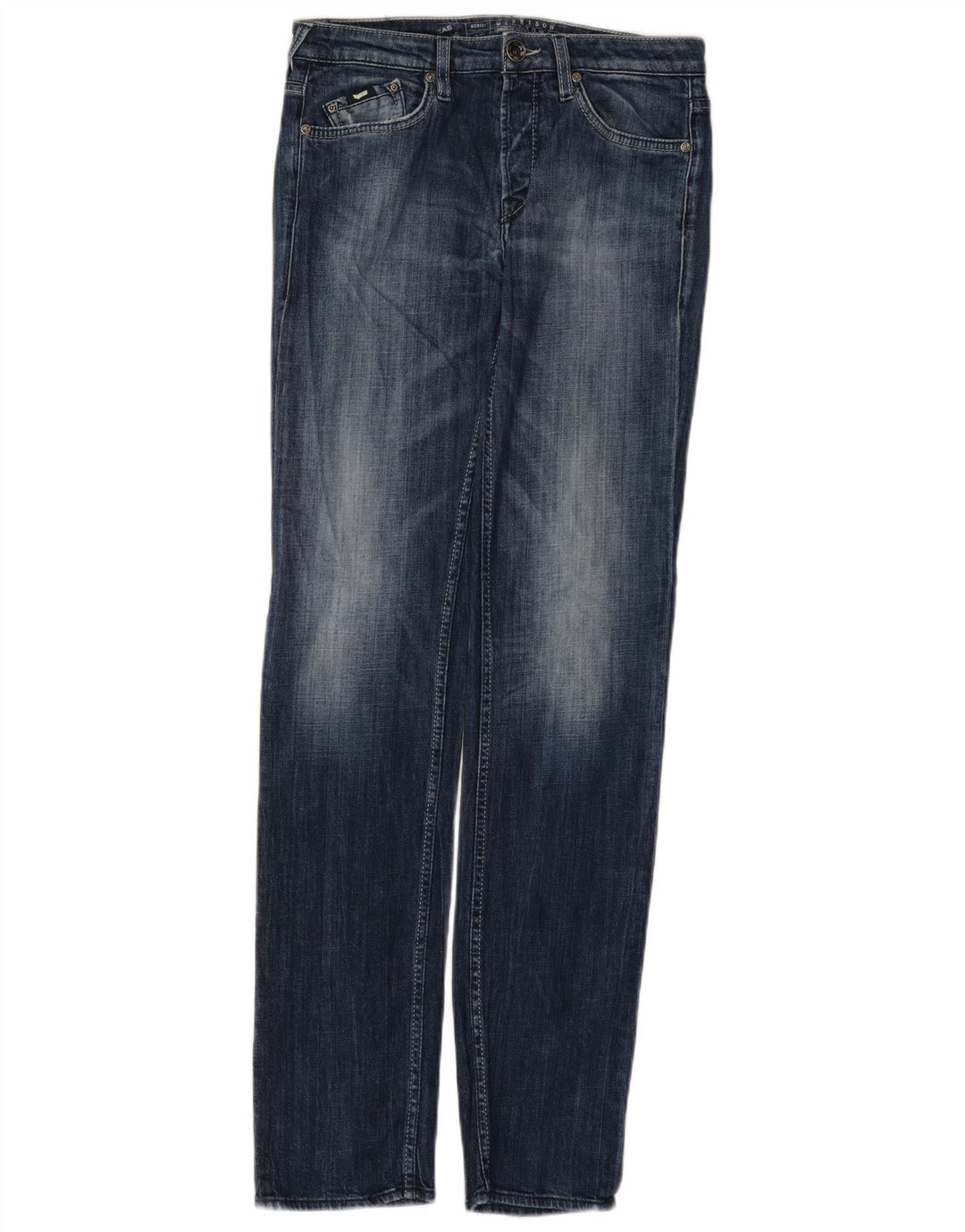 Damskie jeansy Gas Slim W30 L34 Niebieskie bawełniane