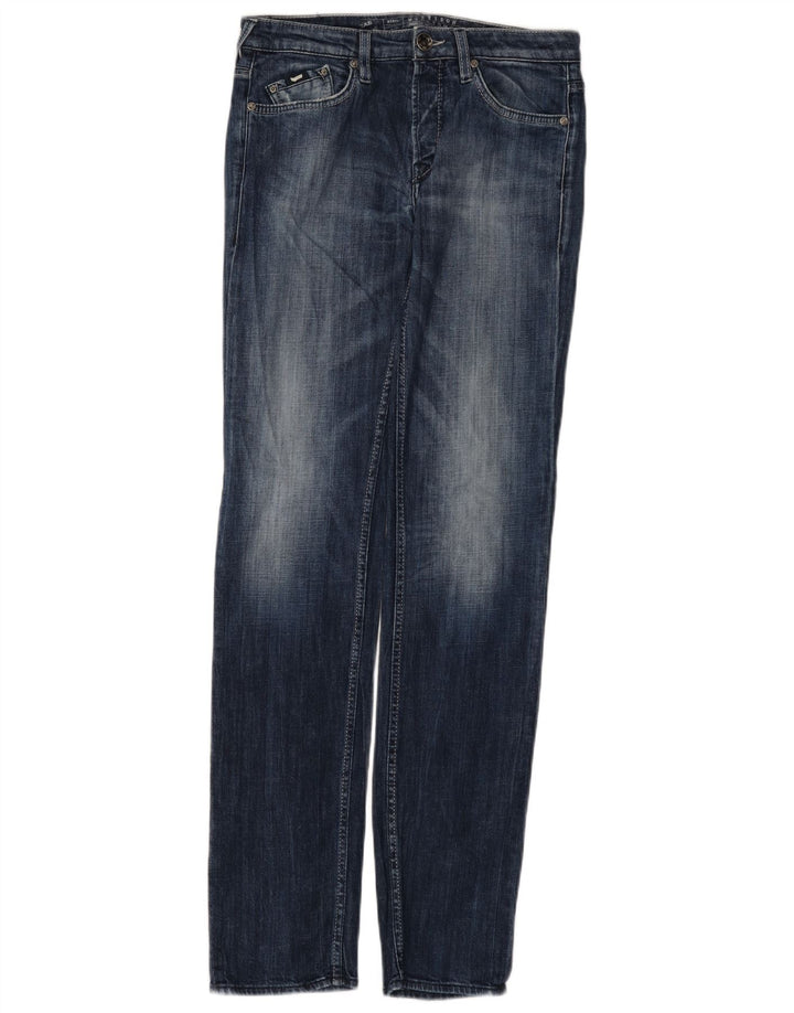 Damskie jeansy Gas Slim W30 L34 Niebieskie bawełniane