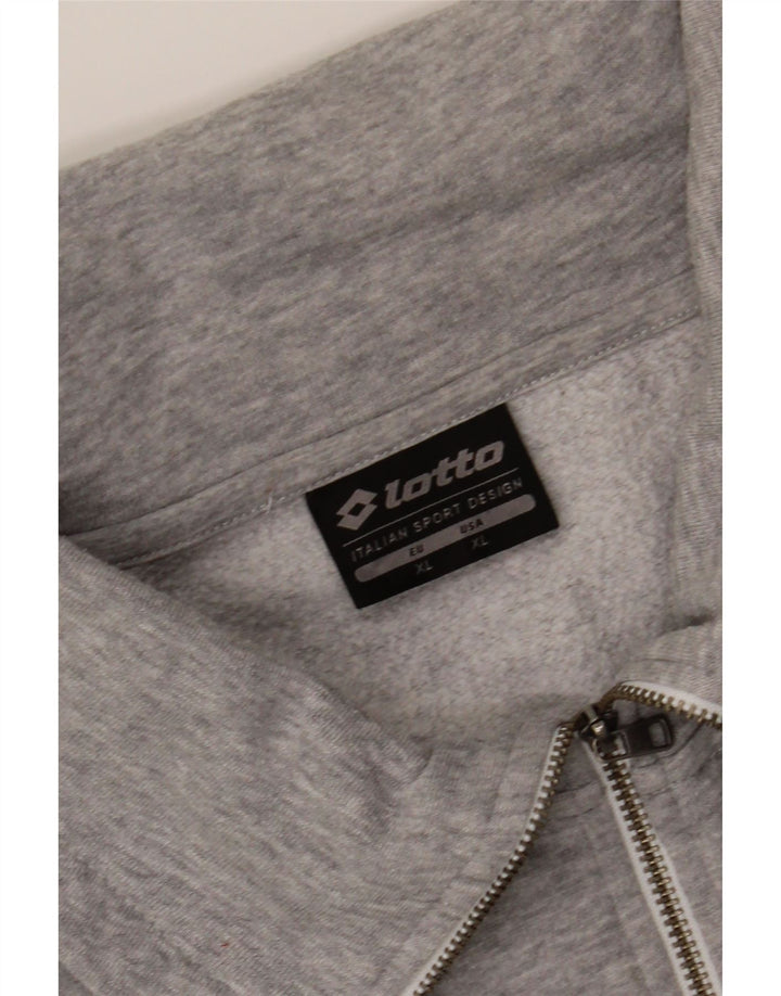 LOTTO Mens Tracksuit Top Jacket XL Grey Cotton Vintage Lotto and Second-Hand Lotto from Messina Hembry 
