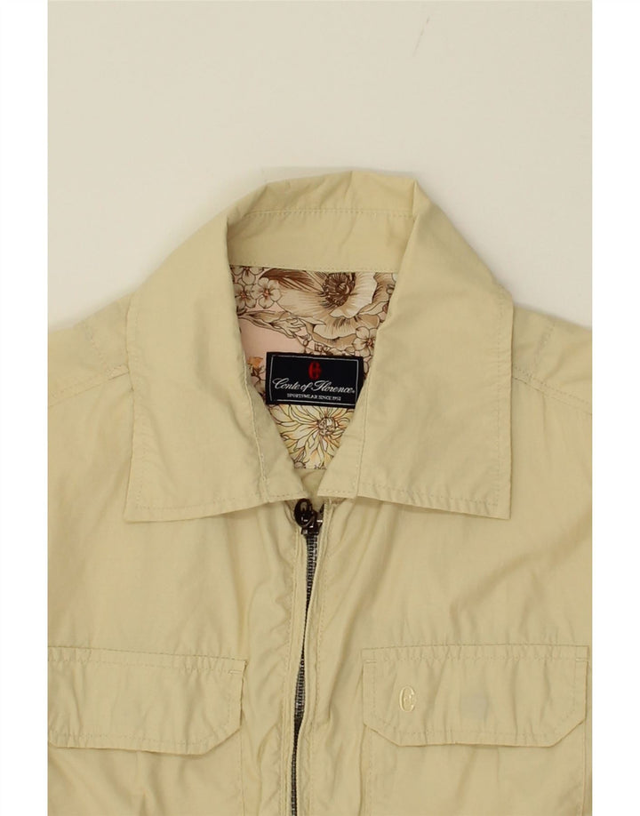 CONTE OF FLORENCE Womens Utility Jacket UK 14 Large Beige Vintage Conte of Florence and Second-Hand Conte of Florence from Messina Hembry 