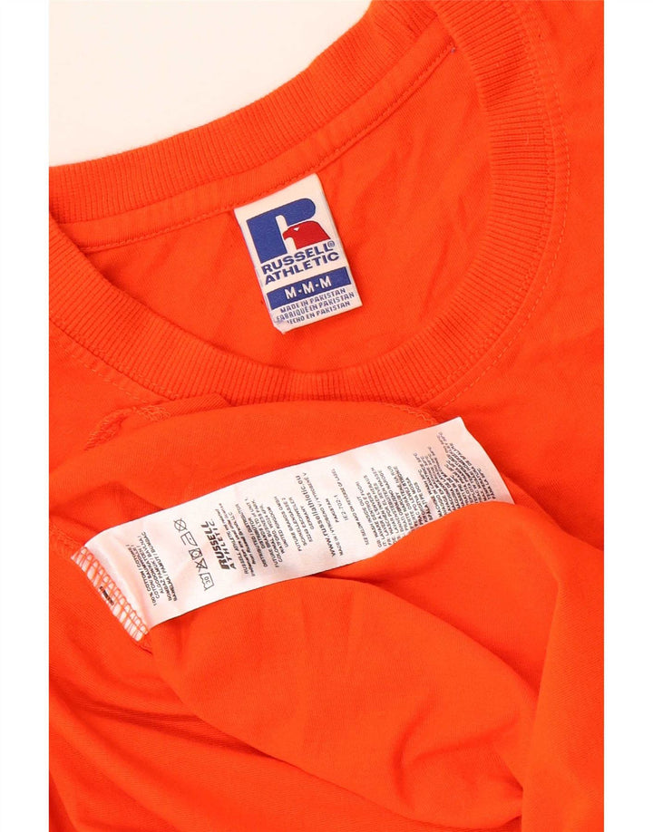 Męska koszulka z grafiką Russell Athletic Top, średnia, pomarańczowa bawełna