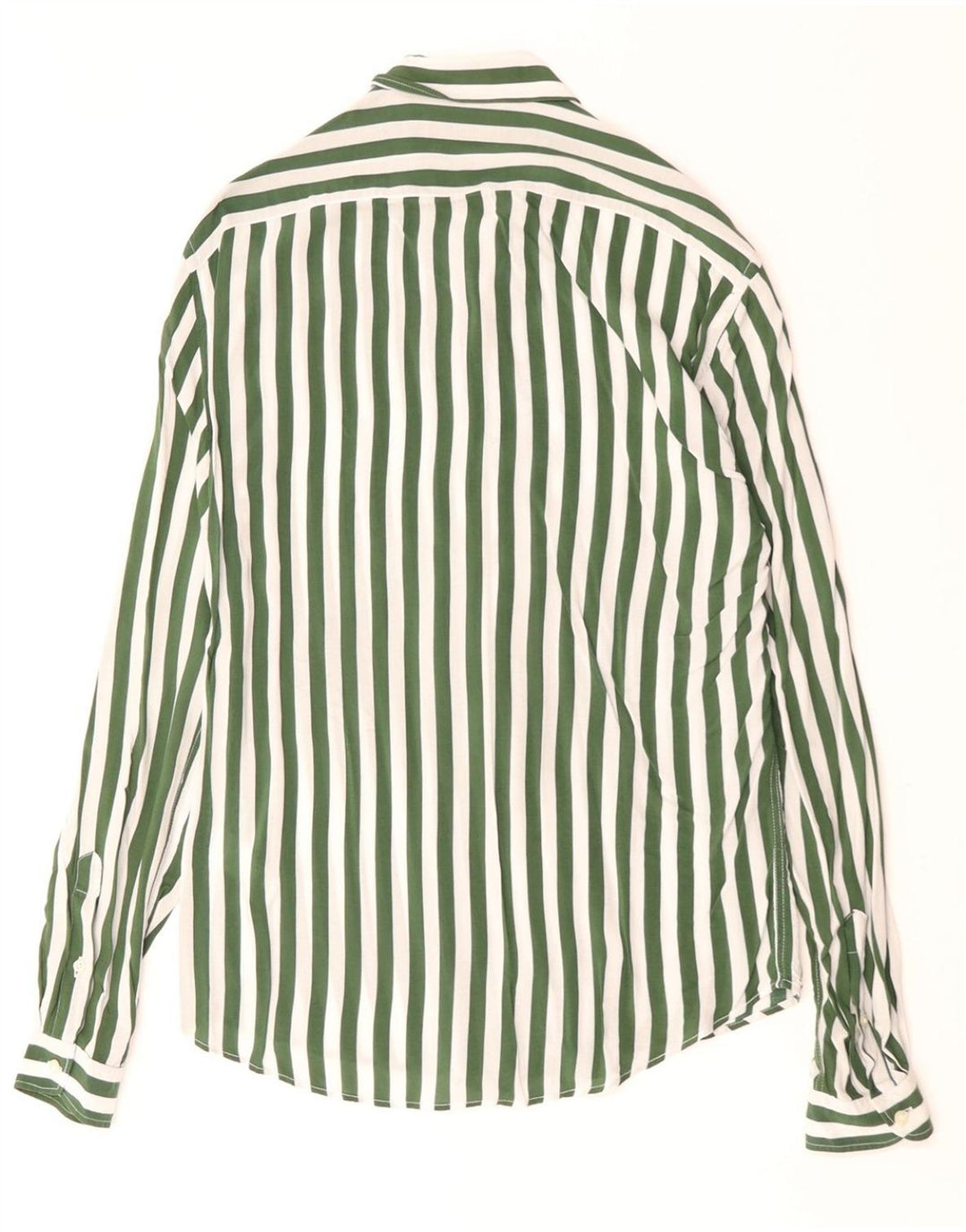 Męska koszula slim fit ZARA w małe zielone paski z wiskozy