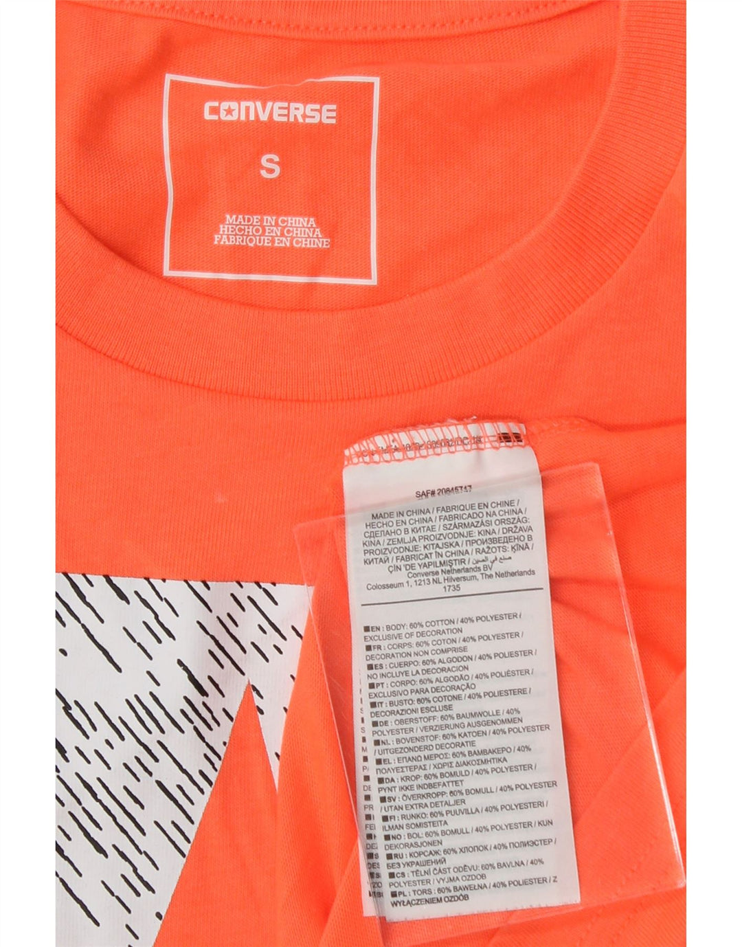 CONVERSE Mens Graphic T-Shirt Top Small Pink Cotton Vintage Converse and Second-Hand Converse from Messina Hembry 