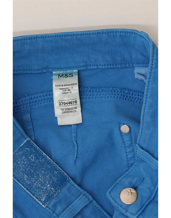 Marks & Spencer Damskie jeansowe bermudy UK 12 Medium W28 Niebieskie bawełniane